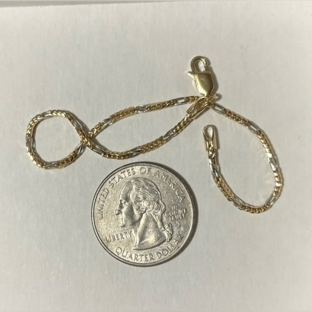 14k white and yellow gold bracelet